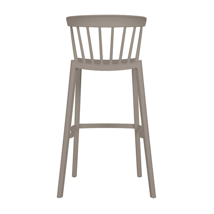 2 darab kortárs, modern stílusú, bézs színű, műanyag kerti bárszék