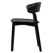 Kortárs stílusú, nyírfából készült, fekete színű, étkezőszék