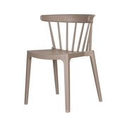 2 darab kortárs, modern stílusú, bézs színű, műanyag kerti szék