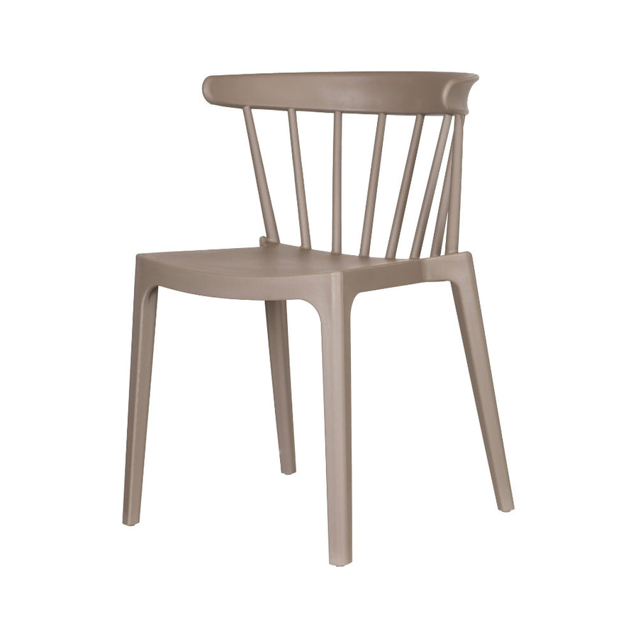 2 darab kortárs, modern stílusú, bézs színű, műanyag kerti szék