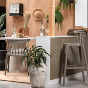 2 darab kortárs, modern stílusú, bézs színű, műanyag kerti szék