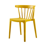 2 darab kortárs, modern stílusú, citromsárga színű, műanyag kerti szék