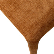 Kortárs stílusú, fahéjszínű szövettel kárpitozott, 78 cm magas étkezőszék