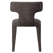 Kortárs stílusú, sötétszürke színű szövettel kárpitozott, 78 cm magas étkezőszék