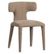 Kortárs stílusú, homokszínű szövettel kárpitozott, 78 cm magas étkezőszék 