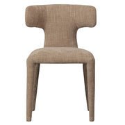 Kortárs stílusú, homokszínű szövettel kárpitozott, 78 cm magas étkezőszék 