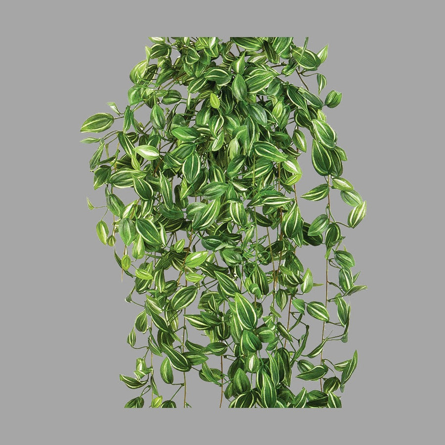 Élethű megjelenésű, 85 cm hosszú, mű tradescantia csüngő részlete.