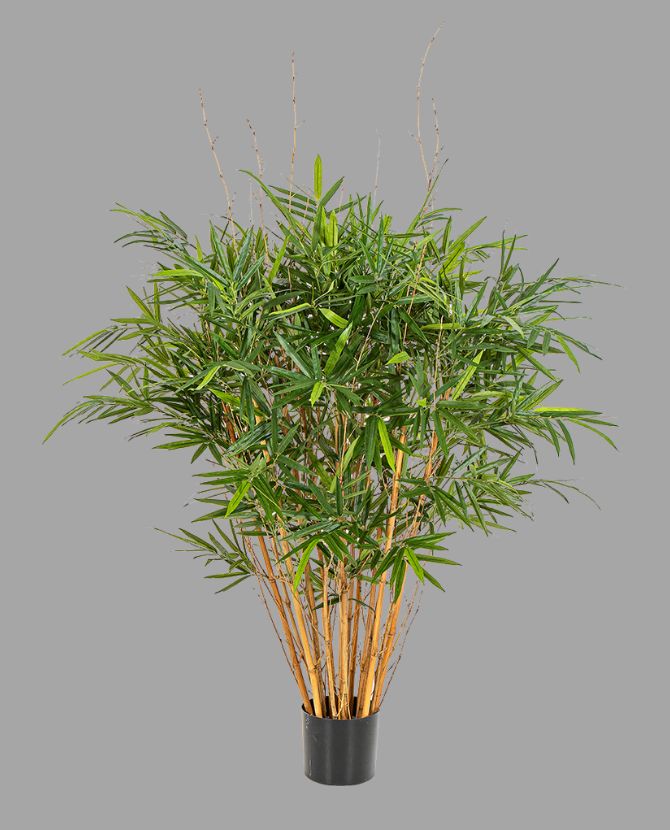 Élethű megjelenésű, 125 cm magas, mű bambusz cserje.