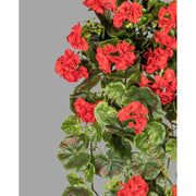 Élethű megjelenésű, UV-álló, dús levélzettel rendelkező, mesterséges muskátli csüngő