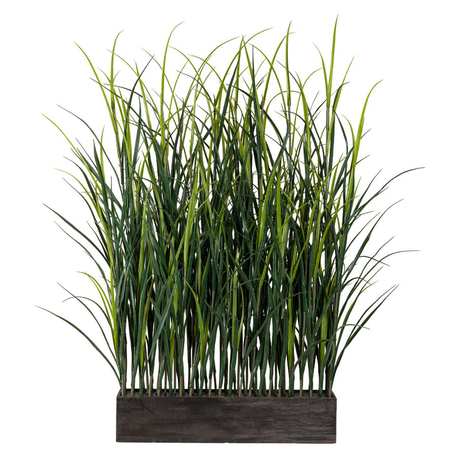 120 cm magas és 60 cm hosszú, élethű díszfű térelválasztó faládában.