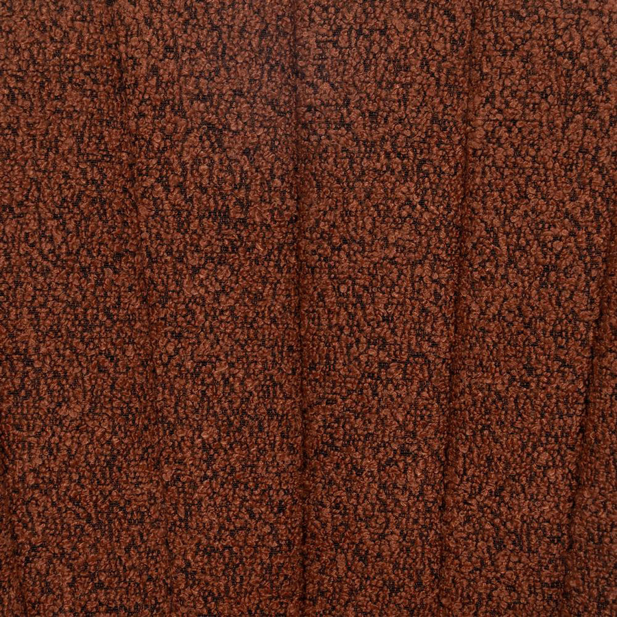 Kortárs stílusú, fekete színű fém étkezőszék salakvörös színű, poliészter kárpitozással