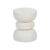 terrazzo hatású magnesium-kompozit anyagból készült lerakóasztal elölnézet