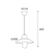 PATIO loft réz függeszték 67 cm E27