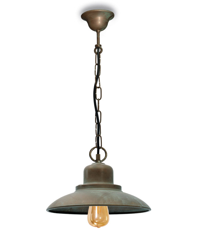 Loft stílusú, rézből készült függeszték lámpa