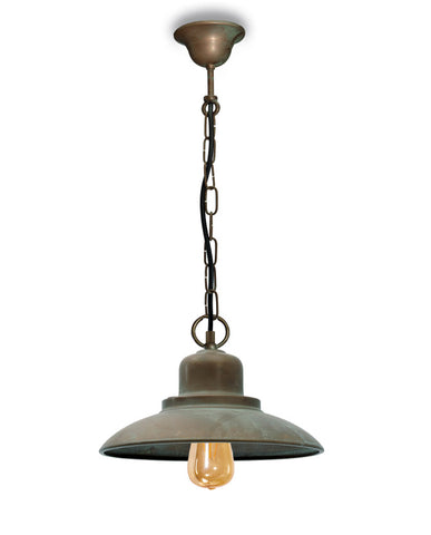 Loft stílusú, rézből készült függeszték lámpa