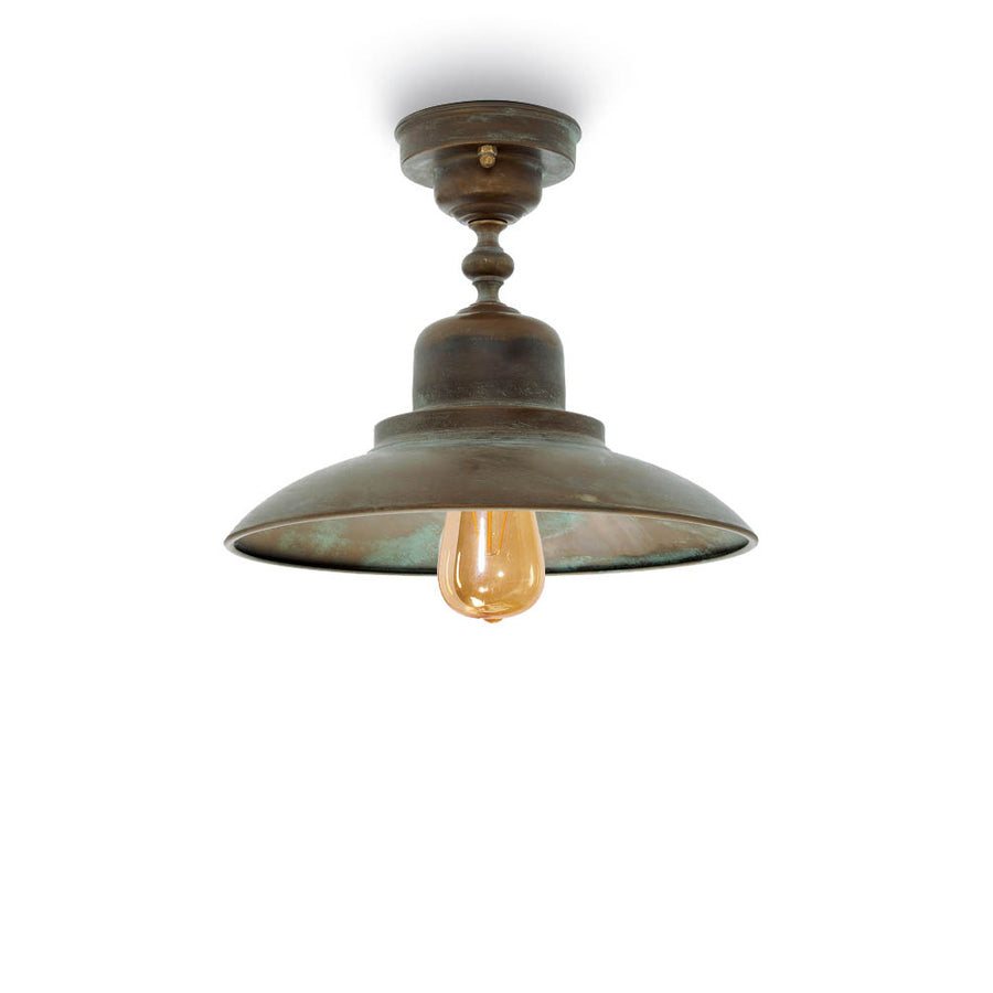 Loft stílusú, rézből készült mennyezeti lámpa