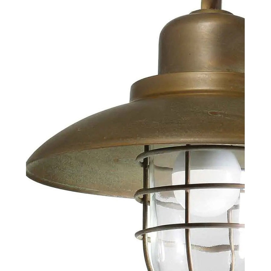 Loft stílusú, rézből készült falikar lámpa üvegbúrával