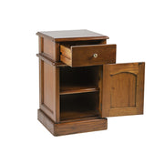 Vintage stílusú, mahagónifából készült, kézműves éjjeliszekrény