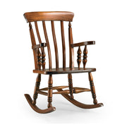 Koliniál stílusú, mahagónifából készült, kézműves hintaszék