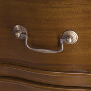 tömör mahagónifából készült klasszikus koloniál stílusú, kézműves fiókos komód