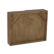 Loft stílusú, mindifából készült, kulcstartó szekrény levéltartó rekeszekkel 