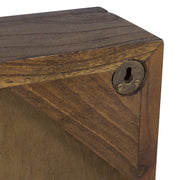 Loft stílusú, mindifából készült, kulcstartó szekrény levéltartó rekeszekkel 