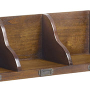 Loft stílusú, négyrekeszes, tömör mindifából készült CD-tartó fali polc