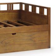 Loft stílusú, mindifából készült, egyszemélyes ágy, kihúzható vendégággyal