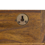 Loft stílusú, mindifából  készült, fali fogas négy darab, bronz akasztóval.