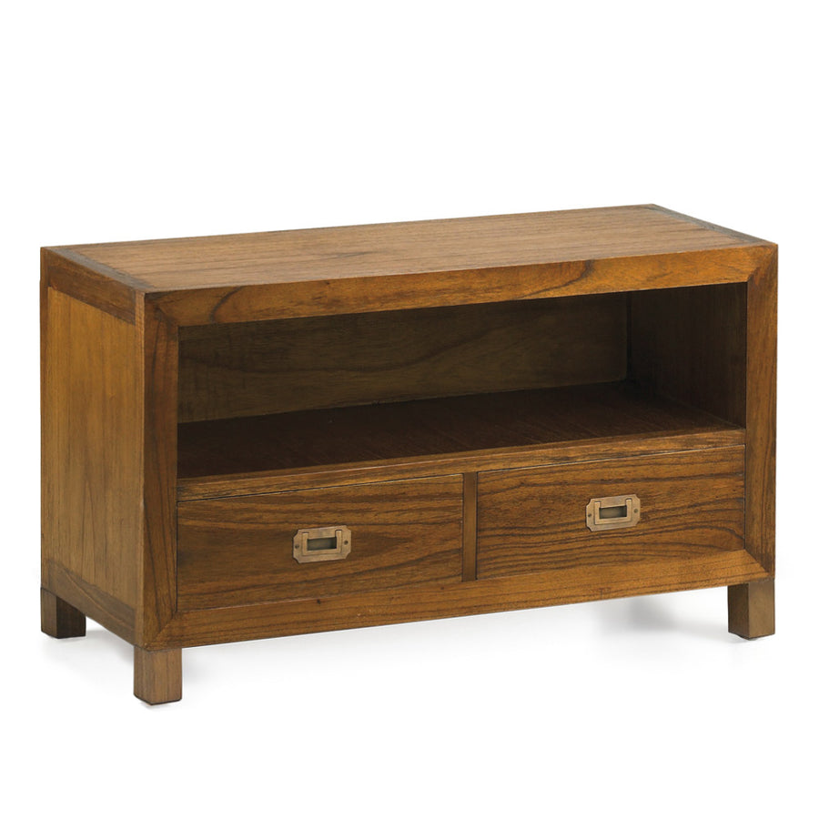 Loft stílusú, tömör mindifából készült, kézműves TV szekrény 