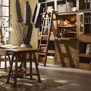 Loft stílusú, mindifából készült tömörfa fiókos tároló 