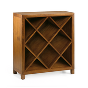 Loft stílusú, mindifából készült moduláris polcrendszer borszekrény eleme.