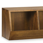 Loft stílusú, mindifából készült, kézműves rekeszes tárolópolc