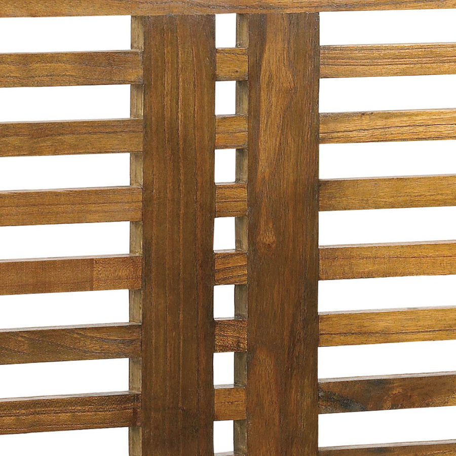 Loft stílusú, tömör mindifából készült, lécezett kivitelezésű, ágyvég.