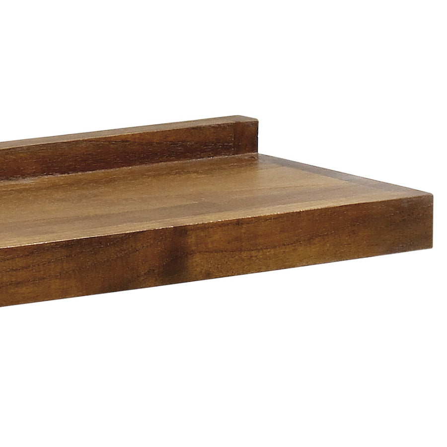 Loft stílusú, mindifából készült, natúr színű falipolc.