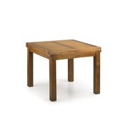 Loft stílusú, négyzetes alapú, bővíthető, mindifából készült étkezőasztal