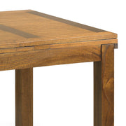 Loft stílusú, négyzetes alapú, bővíthető, mindifából készült étkezőasztal