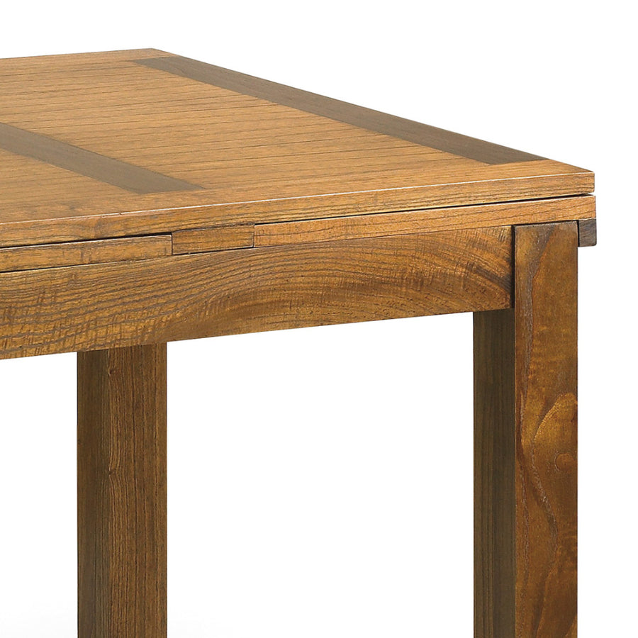 Loft stílusú, négyzetes alapú, bővíthető, mindifából készült étkezőasztal