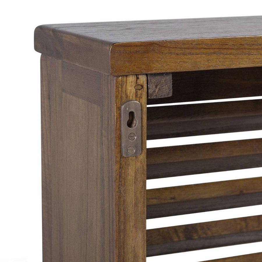 Loft stílusú, mindifából készült falra akasztható radiátortakaró burkolat