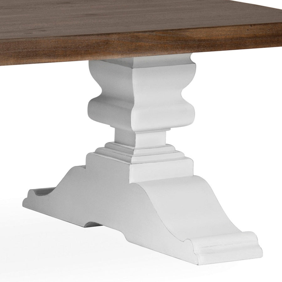 Modern-vidéki stílusú, tömör mindifából készült, kézműves dohányzóasztal