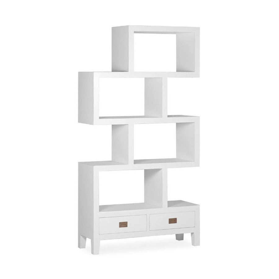 Mindifából készült, modern-vidéki stílusú, kézműves könyvespolc