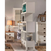 Mindifából készült, modern-vidéki stílusú, kézműves könyvespolc