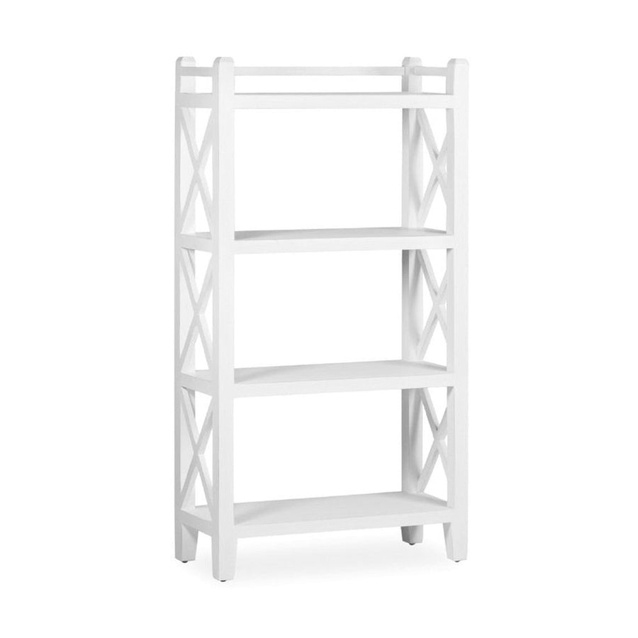 Tömör mindifából készült, modern-vidéki stílusú, kézműves könyvespolc