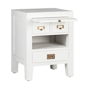 Tömör mindifából készült, modern-vidéki stílusú, kézműves éjjeliszekrény