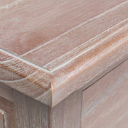 Siena tálalószekrény natúr mindifa felület – finoman meszelt textúra közelről