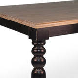 Siena étkezőasztal éle – natúr fa textúra és profilozott élkialakítás közelről