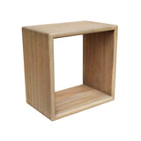Scandi Cube Shelf natúr színű mindifa falipolc 40x25x40 cm – perspektivikus nézet