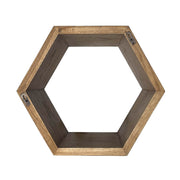 Hatszögletű mindifa falipolc hátoldala – rejtett felfüggesztés részlete