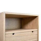 Natúr komódszekrény felső nyitott rekesszel – részletfotó
