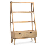 Natúr színű mindifa lépcsős állópolc 100x40x170 cm – perspektivikus nézet, Scandi kollekció